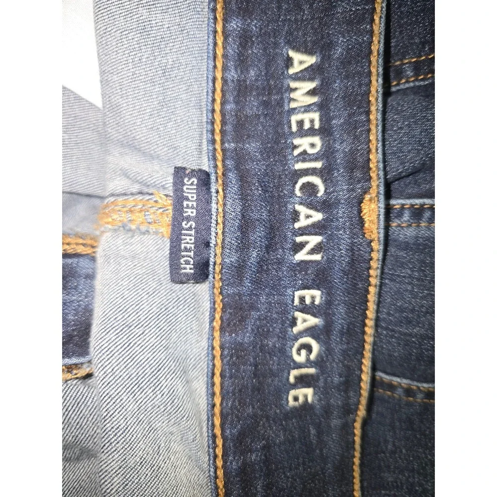 American Eagle Outfitters Hi Rise Artist Flare Dark Wash Jeans Women's Size 20 S - Picture 4 of 10